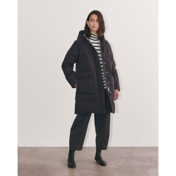 Everlane The ReNew Long Puffer Jacket Long Sleeve Black Size X Large NWT - Picture 2 of 14